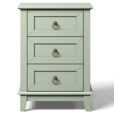 Modern 3-Drawer Wooden Nightstand