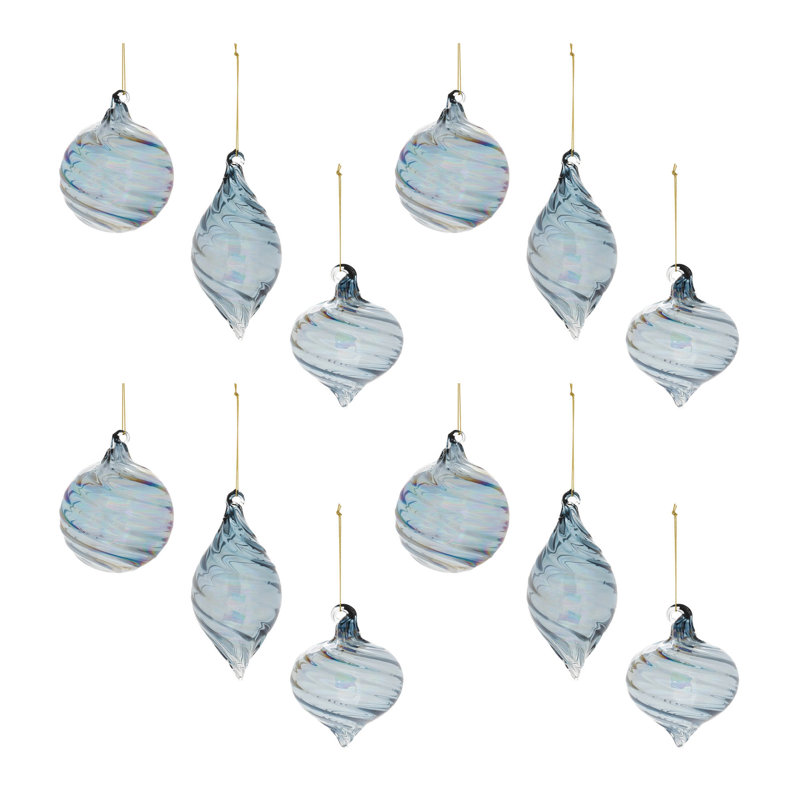 Ornement en verre irisé