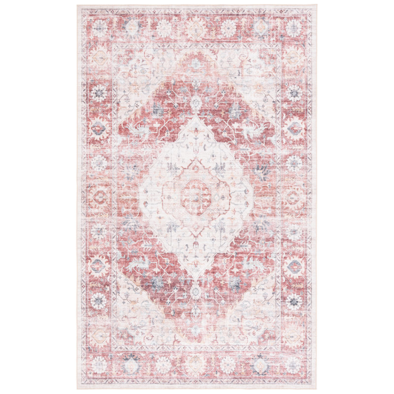 Meinke Performance Machine Washable Oriental Rug, Square 6'