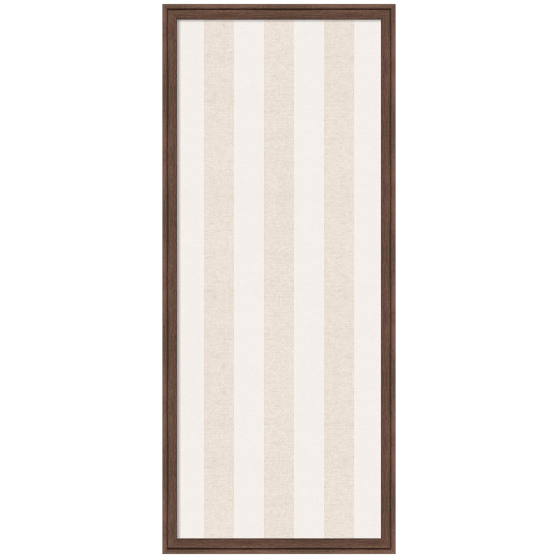 Tableau d'affichage en lin encadré en tissu, H 42 po x l 18 po x P 1,25 po, Brun moyen Florence