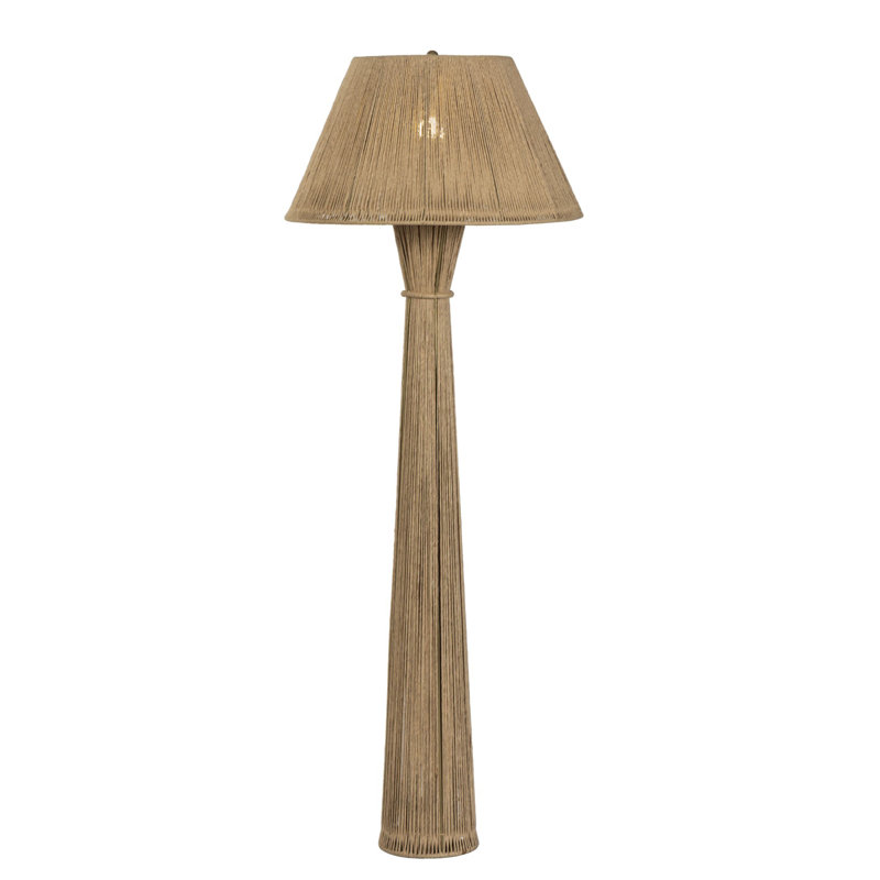 Lampe sur pied Nessa - cordon en papier naturel, Natural Paper Cord