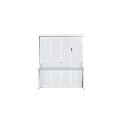 Wood Murphy Bed, Space-Saving Hidden Wall Bed, Wall Bed Cabinet, With Gas Struts