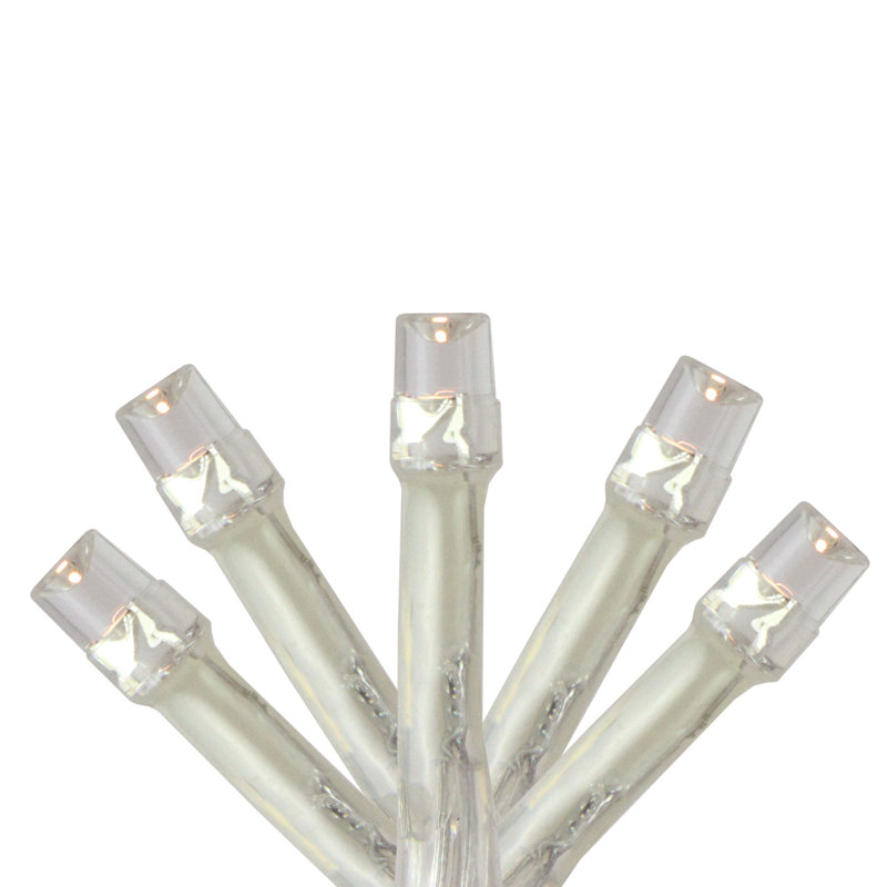 192 lumières de Noël DEL - fil transparent, Blanc chaud, H 1 po x l 0,2 po x P 573 po