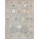 Oushak Collection, Transitional One-of-a-Kind Rectangle 6' X 8'8" Hand Knotted Area Rug