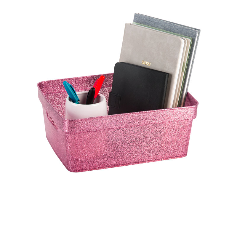 Simplify Plastic Bin, Pink