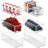 Sorbus 6 Pack Narrow Stackable Clear Storage Bins with Handles