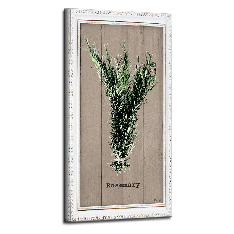 «Rosemary», impression sur toile tendue en brun, H 16 po x l 8 po x P 1,5 po