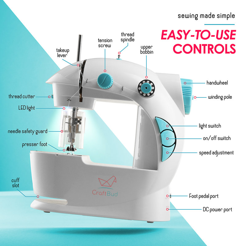 Machine à coudre mécanique CraftBud pour débutants, Ensemble de base