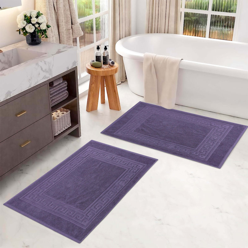 Tapis de bain 2 pièces Subra, Mauve royal