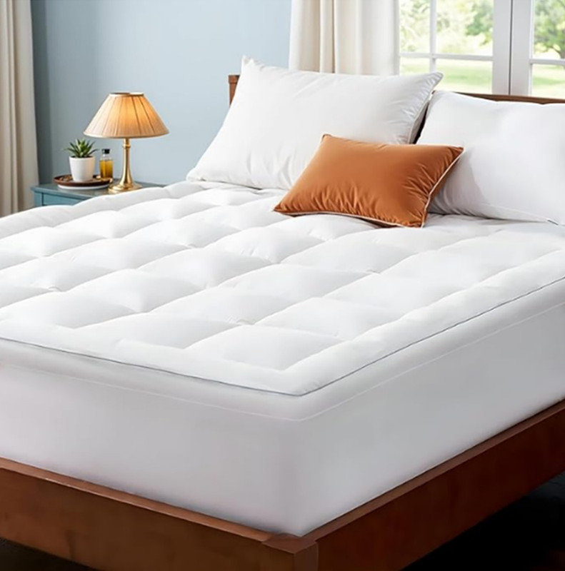 Matelas blanc en coton rembourré de 450 g / m², 60 po x 70 po, Grand lit