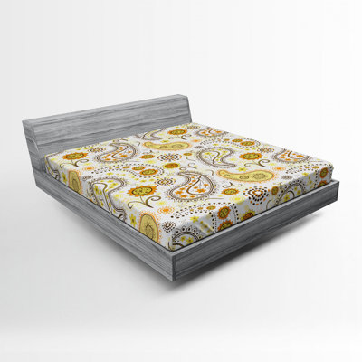 Sunflower Microfiber Paisley Fitted Sheet