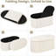 Marlet 76cm Wide Velvet Oval Solid Colour Ottoman with Storage