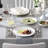 16-Piece Lotus-Shaped Bone China Dinnerware Set with Gold Rim for 6, Elegant Plates & Soup Bowls, Wedding Gift Ready