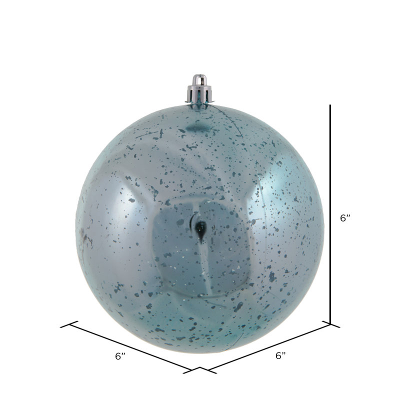 Ornement boule de mercure brillant, Bleu pastel