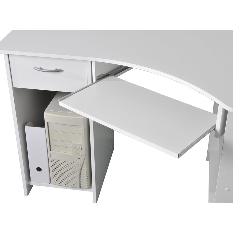 L-Shape Computer Desk, White