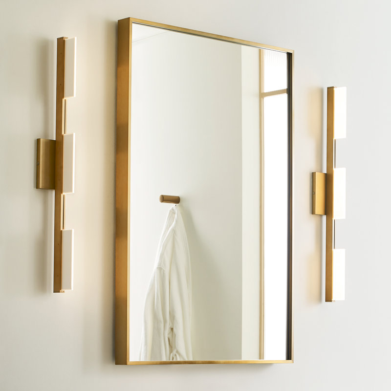 Tris 3 - Light LED Vanity Light, Aged Brass