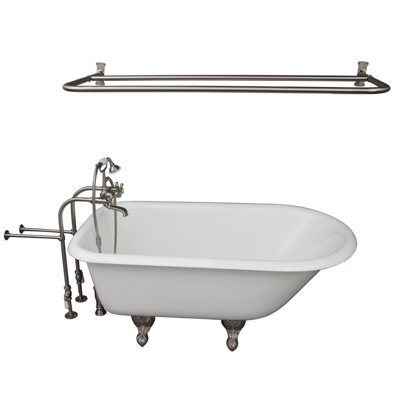 Baignoire en fonte trempée 54 "x 30" avec robinet Antonio