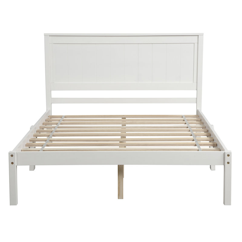Lit plateforme Julianne, Double, Blanc