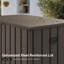Boîte de terrasse en résine mauve verrouillable résistante à l'eau 150 gallons mauve - Contenant de rangement extérieur pour coussins de patio, accessoires de piscine et outils de jardin-115595888-115595889
