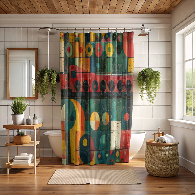 Rideau de douche Dazzle Train - Premium, H 74 po x l 71 po