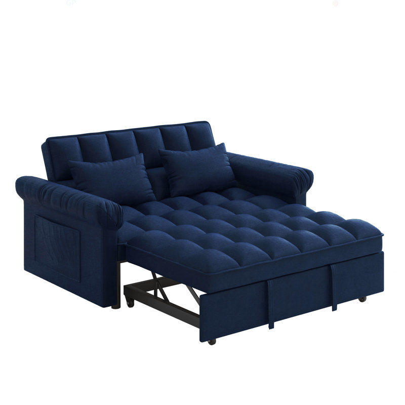 Loveseats Sofa Bed With Pull-Out Bed,Adjsutable Back