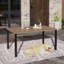 Rectangular Iron Outdoor with Umbrella Hole Dining Table - 152.4 cm W 91.4 cm D-2141564054