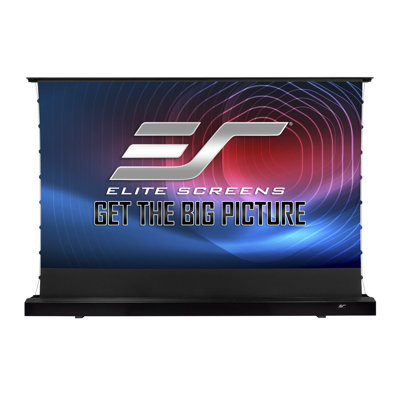 Kestrel Tab-Tension 3, Electric Floor-Rising MatteWhite Front Projector Screen, IR/RF Remotes, Programmable Rise