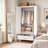 60" H Steel Garage Storage Cabinet with Drawer and Hanging Rod, Bright White-1377484592-1377484595