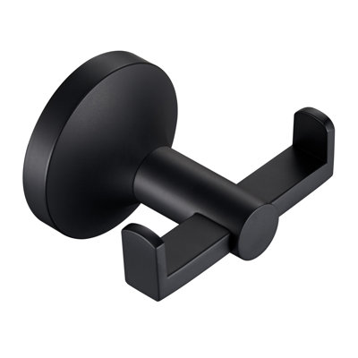Aplusee Double Bath Towel Holder Black