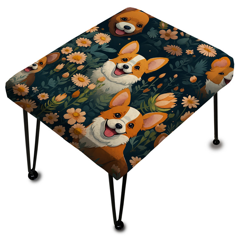 Corgi Cuties - Repose-pieds rectangulaire imprimé animal
