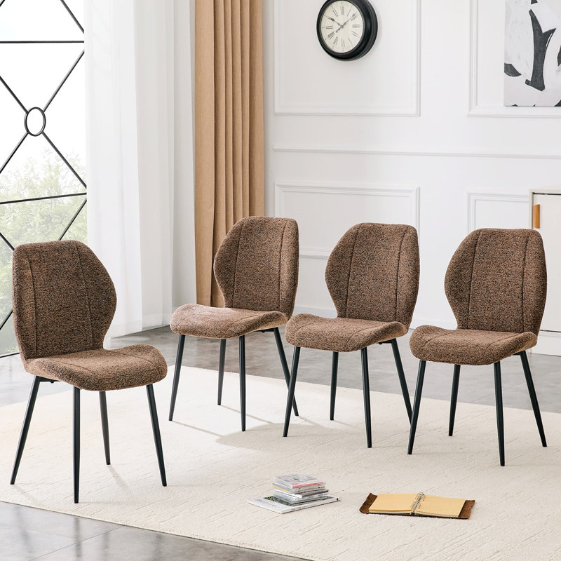 Ensemble de 4 chaises de salle à manger Modern, Brun