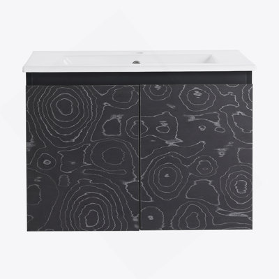 24'' Floating Wall-Mounted Bathroom Vanity With Ceramics Sink