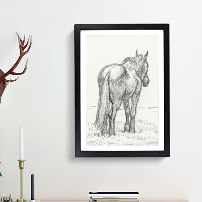Standing Horse by Jean Bernard - Picture Frame Drawing Print