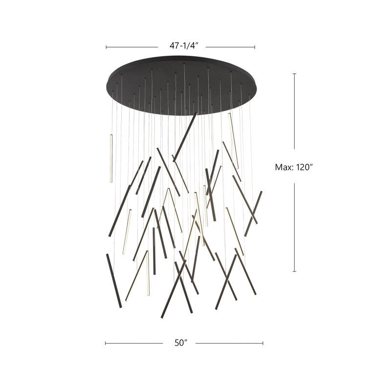 37 - Light LED Pendant, Black