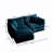 L-Shaped Two-Seater Sofa With Ottoman