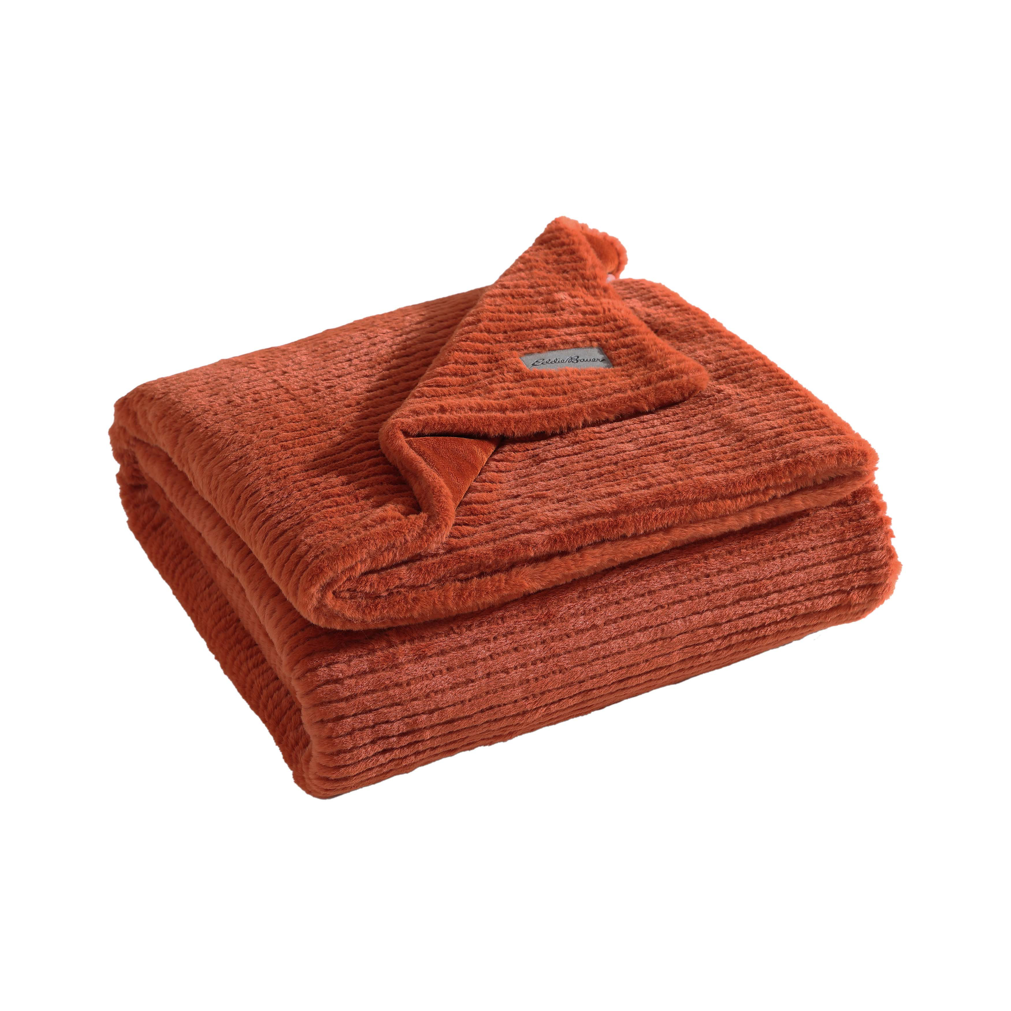 browns stripe - orange stripe, Throw Blanket