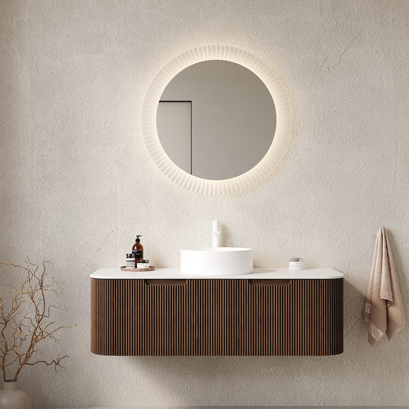 Meuble-lavabo de salle de bain avec lavabo, lavabo encastré et moderne à fixation murale, avec lavabo et tiroir, lavabo à tiroir Dina