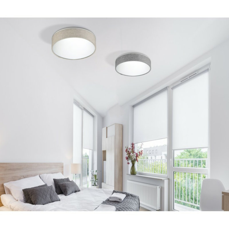 Collodi Fabric LED Flush Mount, Grey