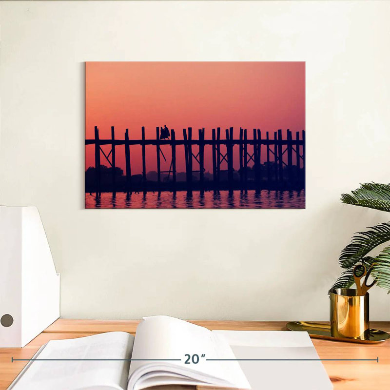 Lilie U Bein Bridge At Sunset, 8" H x 12" W