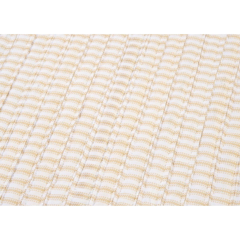 Tapis blanc tressé à la main Mcclain, Rectangle 8 pi x 11 pi