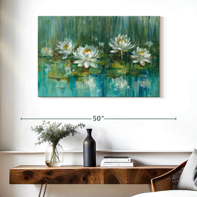 Harnek Water Lily Pond IV, 26" H x 39" W