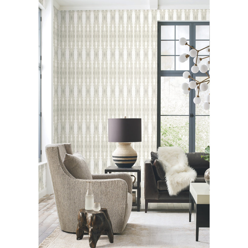 Striped Wallpaper Double Roll, Natural