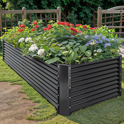 Mahika  8x4x2ft Metal Raised Garden Bed