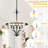5-Light White Wood Chandeliers