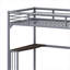Lit mezzanine simple en métal avec bureau-607448460