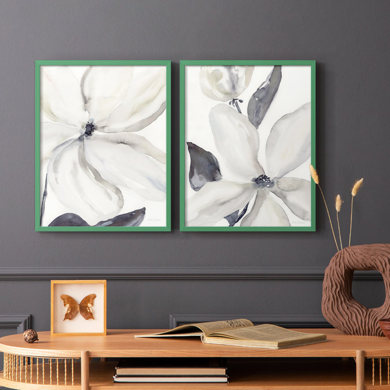 Reproduction encadrée Dayrise Bloom I-Premium - prête à être accrochée - aucun clou requis - aucun clou requis, Gris