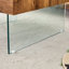 Table basse carrée en panneau de fibres à densité moyenne Style - avec pieds en verre trempé
