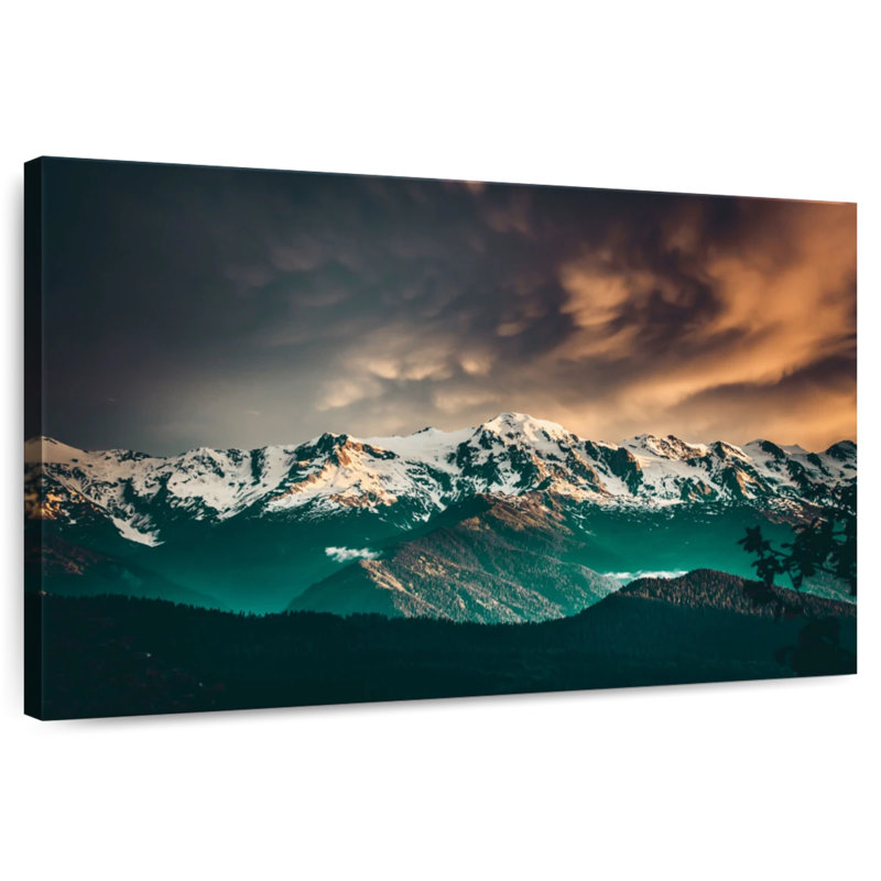 Montagnes enneigées Alvord Svaneti, H 16 po x l 24 po