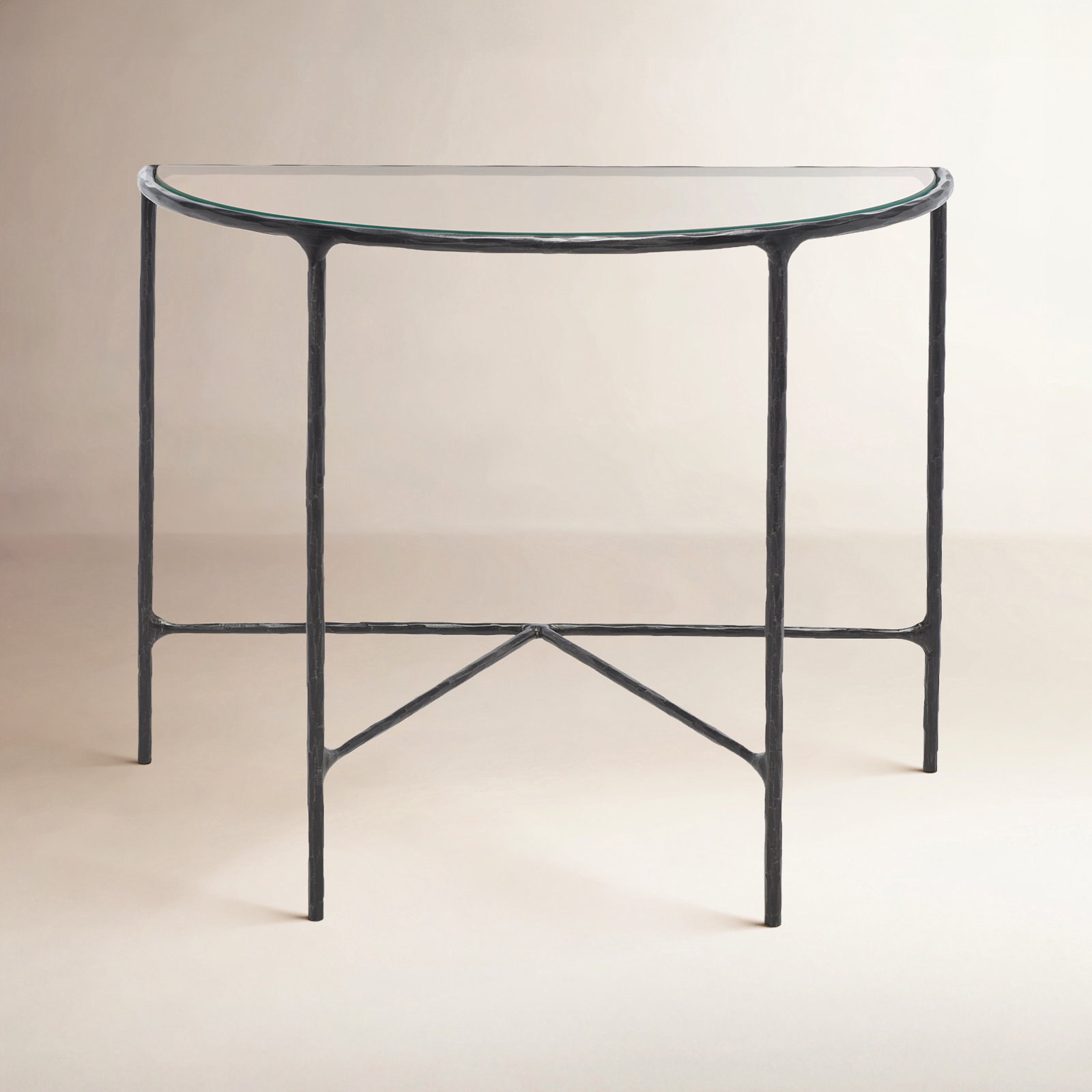 Evelynn 36'' Console Table, Clear, Black
