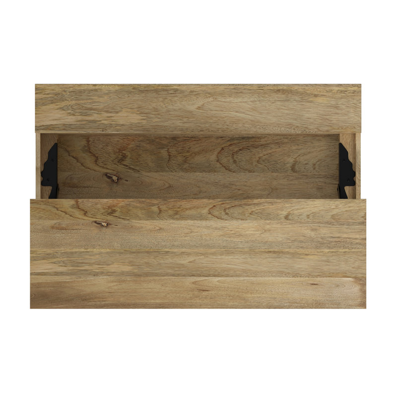 Table basse à plateau relevable en bois de manguier massif Stonastyle